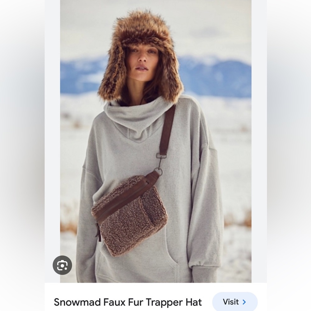 Snowmad faux fur trapper hat NWT free people